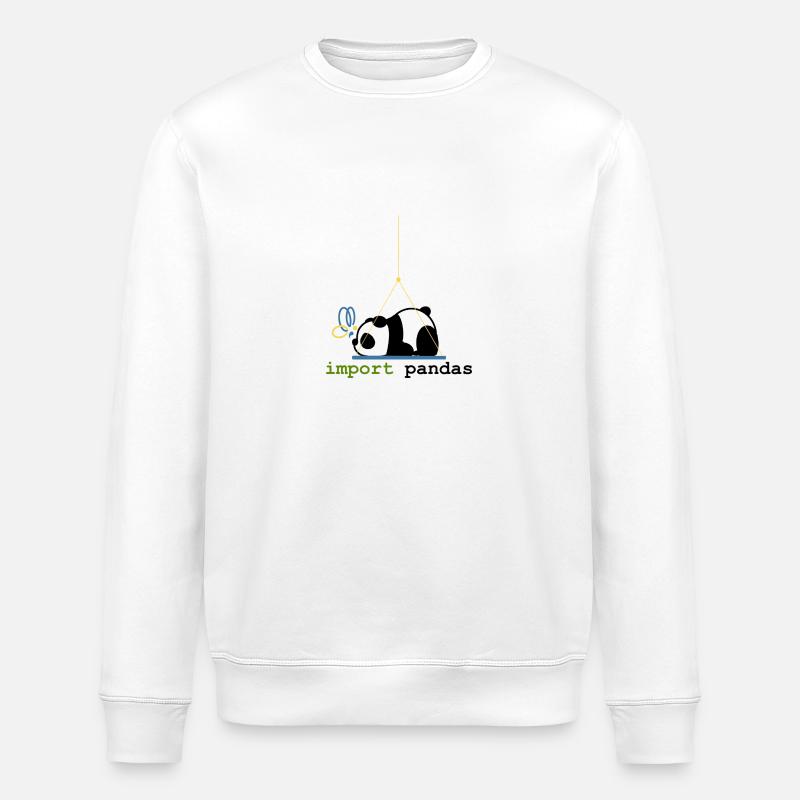 Python-Witze Pandas importieren Programmierung - Stanley/Stella Unisex Bio-Sweatshirt ROLLER - Weiß