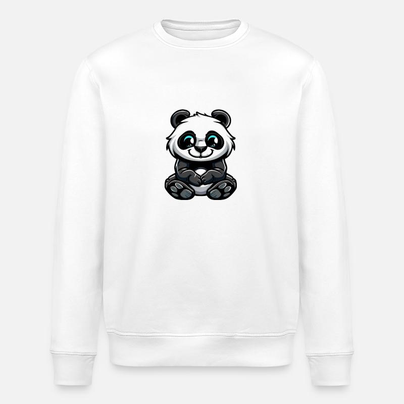 Panda Comic - Stanley/Stella Unisex Bio-Sweatshirt ROLLER - Weiß