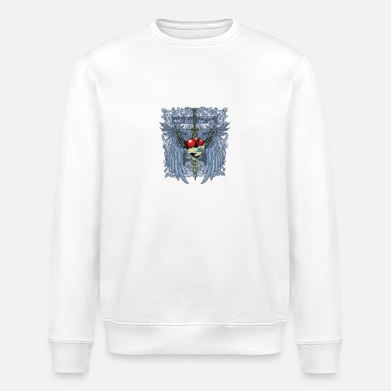 make love not war - Stanley/Stella Unisex Bio-Sweatshirt ROLLER - Weiß