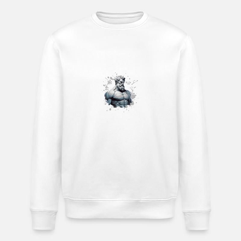 Greek Warrior Musculation Gym - Sweat bio ROLLER Stanley/Stella Unisexe - blanc