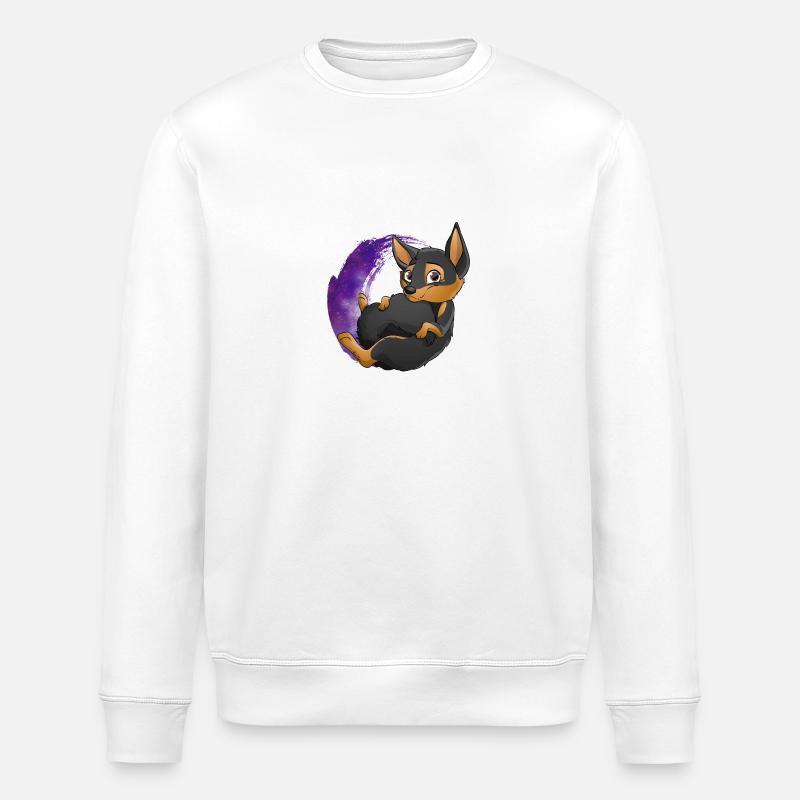 Kelpie Galaxie - Noir Feu - Sweat bio ROLLER Stanley/Stella Unisexe - blanc