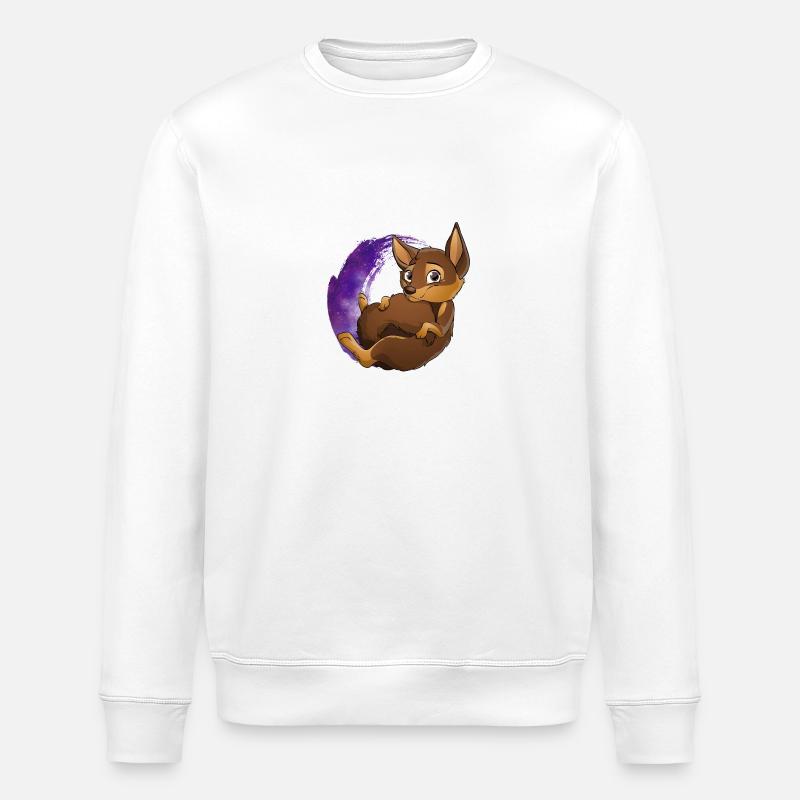 Kelpie Galaxie - Chocolat Feu - Sweat bio ROLLER Stanley/Stella Unisexe - blanc