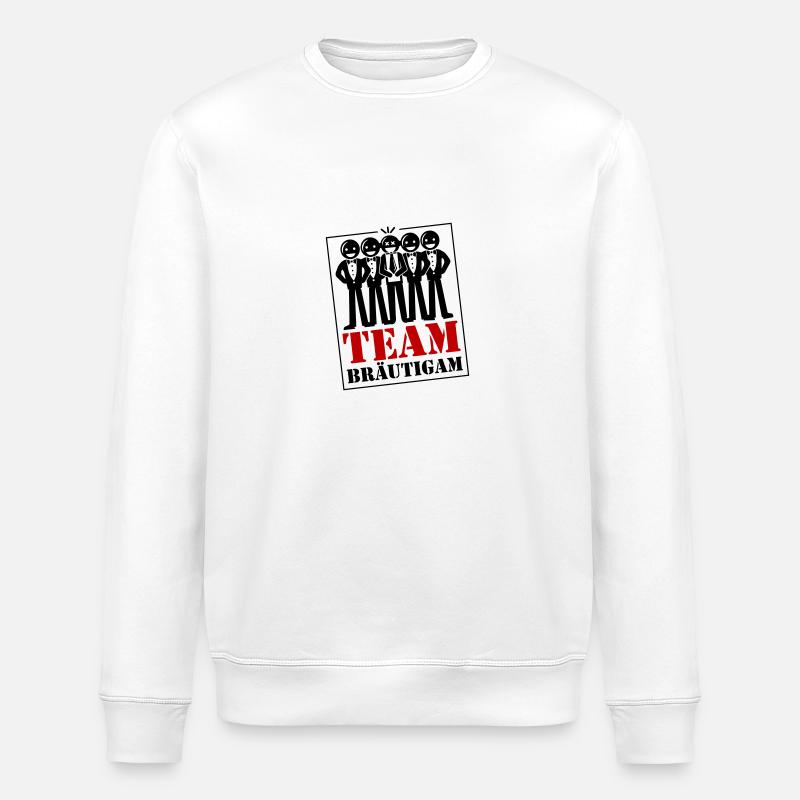 Hochzeit Bräutigam Junggesellenabschied - Stanley/Stella Unisex Bio-Sweatshirt ROLLER - Weiß