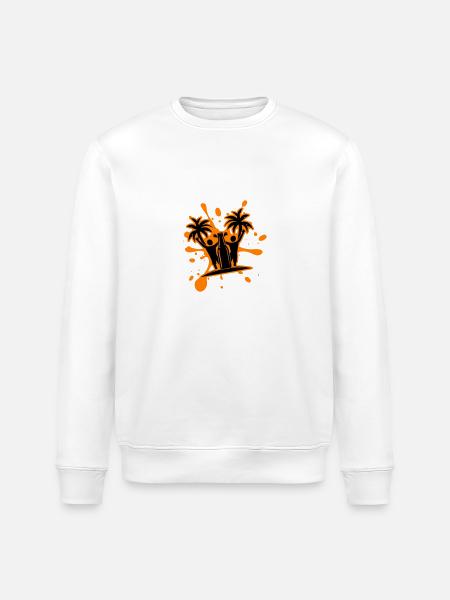 Drinking Beach Party - Stanley/Stella ROLLER Unisex Organic Sweatshirt - white