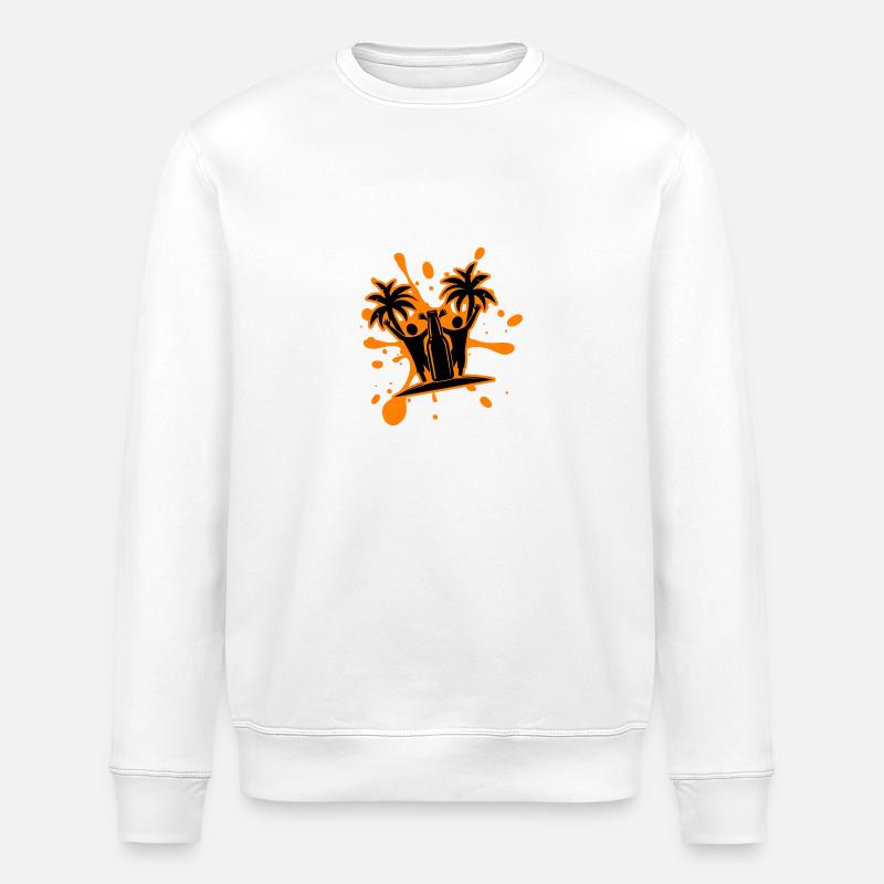 Drinking Beach Party - Stanley/Stella ROLLER Unisex Organic Sweatshirt - white