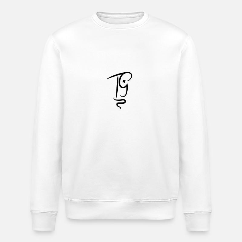 ThomaGeddon - Logo Noir - Sweat bio ROLLER Stanley/Stella Unisexe - blanc