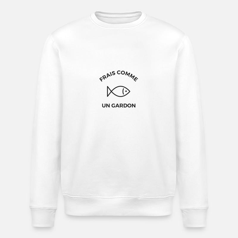 Frais comme un gardon - Sweat bio ROLLER Stanley/Stella Unisexe - blanc