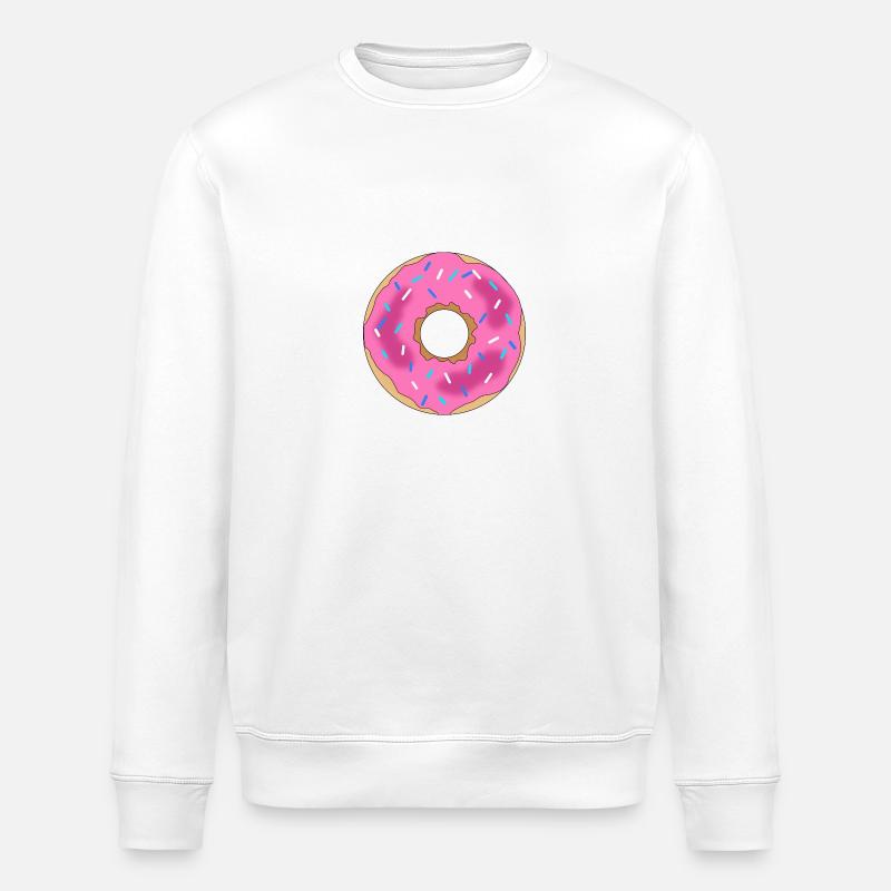 donut - Stanley/Stella ROLLER Unisex Organic Sweatshirt - white