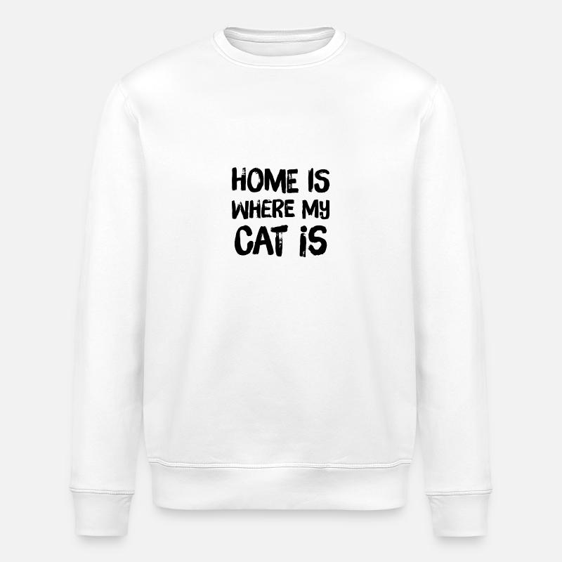 Katzen sind Geil - Stanley/Stella Unisex Bio-Sweatshirt ROLLER - Weiß