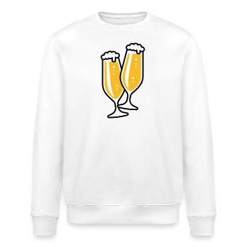 X2 Originale Treffen Sich (2) - Stanley/Stella Unisex Bio-Sweatshirt ROLLER - Weiß - Vorne - Nik (191cm)