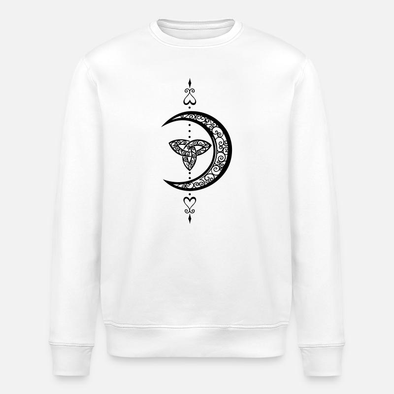 Mond Celtic Trinity Moon - Stanley/Stella Unisex Bio-Sweatshirt ROLLER - Weiß