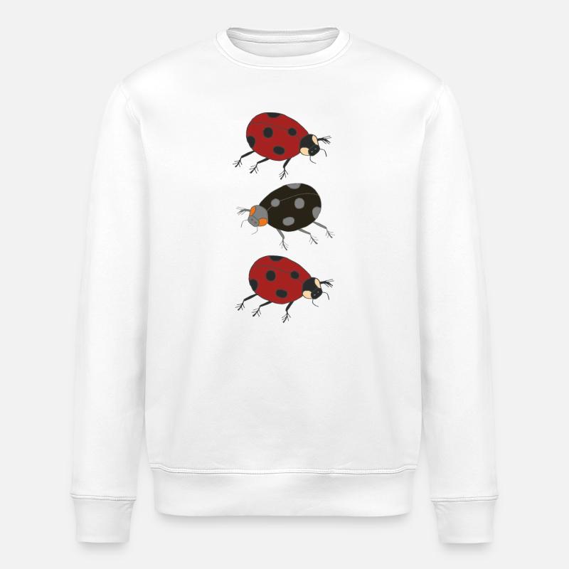 marienkäfer trio - Stanley/Stella Unisex Bio-Sweatshirt ROLLER - Weiß