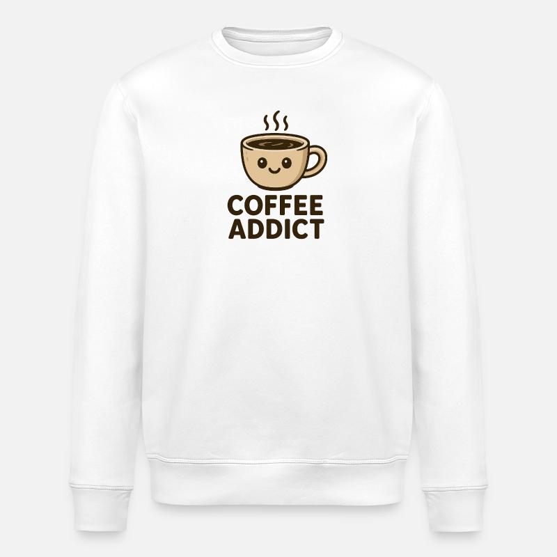 Coffee addict - Stanley/Stella Unisex Bio-Sweatshirt ROLLER - Weiß