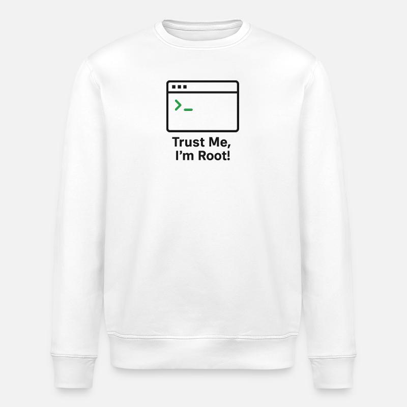 Croyez-moi, je suis Root - Sweat bio ROLLER Stanley/Stella Unisexe - blanc