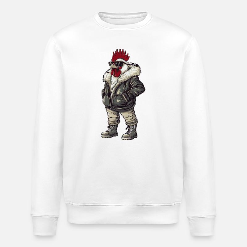 Hahn Cool Winter - Stanley/Stella Unisex Bio-Sweatshirt ROLLER - Weiß