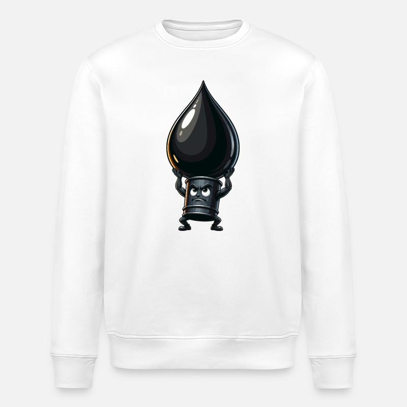 Öltropfen Heldenfigur - Stanley/Stella Unisex Bio-Sweatshirt ROLLER - Weiß