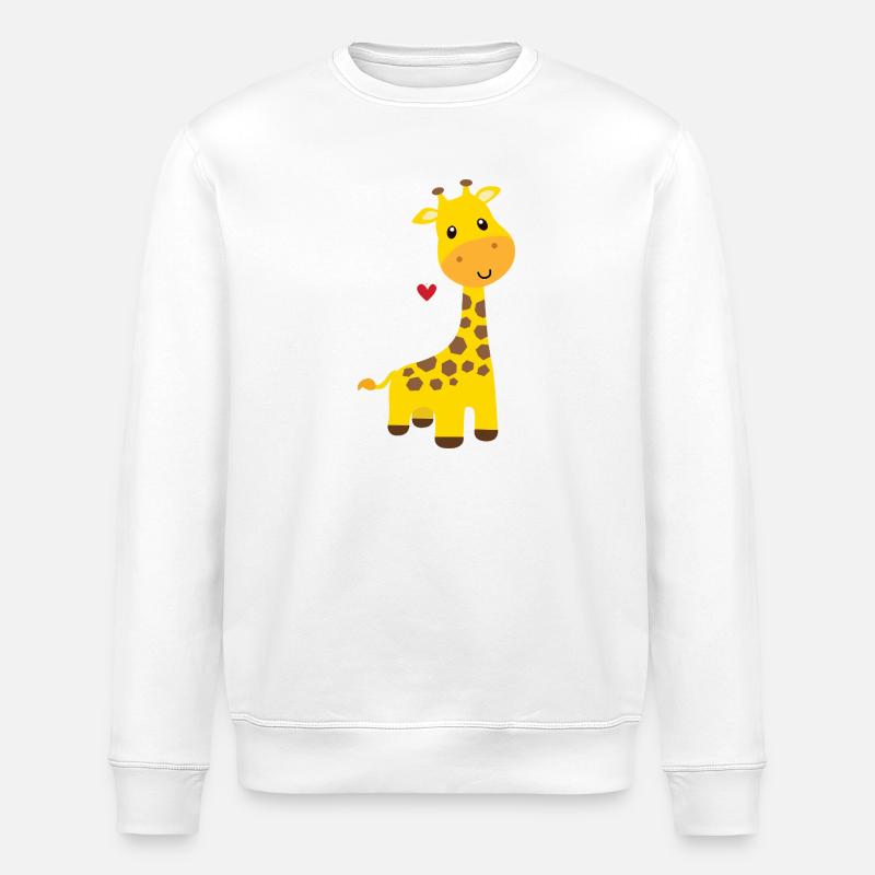 Giraffe - Stanley/Stella ROLLER Unisex Organic Sweatshirt - white