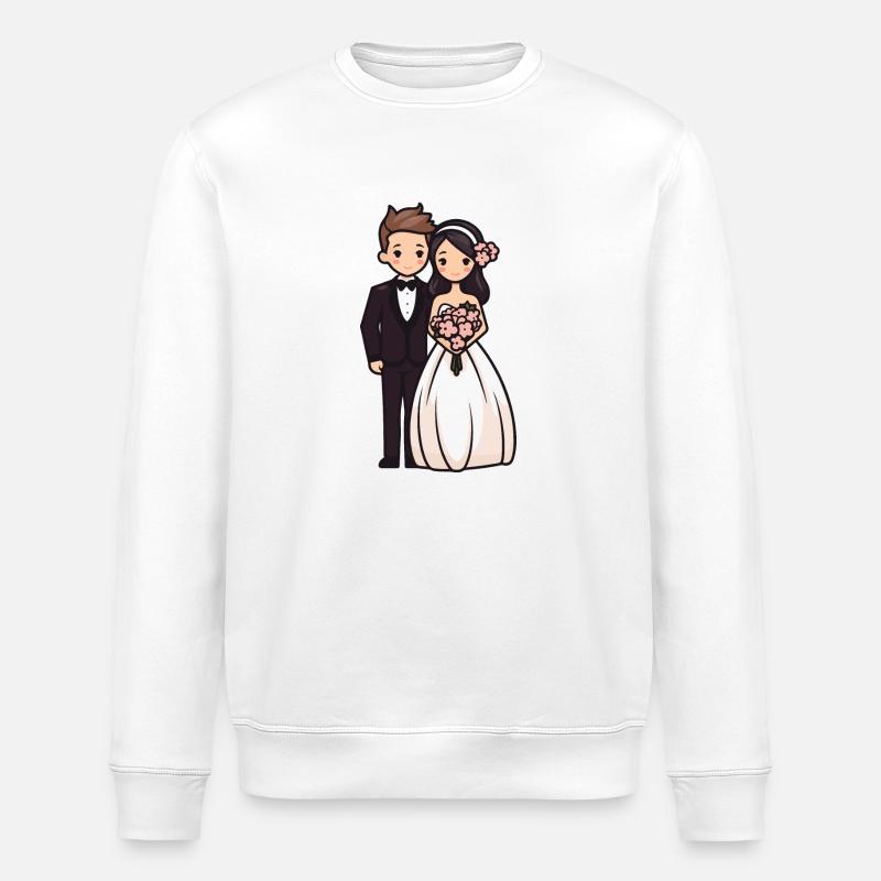Mariée marié jeunes mariés mariage - Sweat bio ROLLER Stanley/Stella Unisexe - blanc