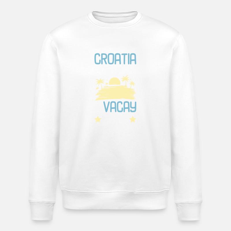 Dicton d’été en Croatie - Sweat bio ROLLER Stanley/Stella Unisexe - blanc