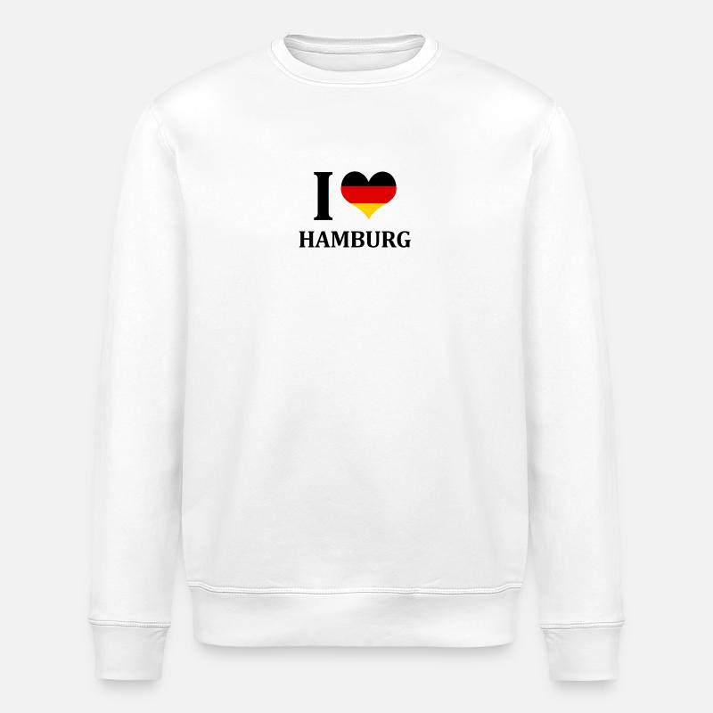 J'adore Hambourg - Sweat bio ROLLER Stanley/Stella Unisexe - blanc