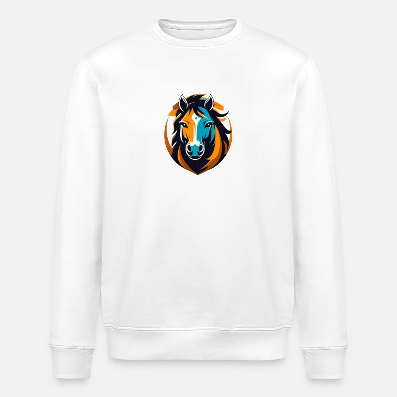 Cheval - Sweat bio ROLLER Stanley/Stella Unisexe - blanc