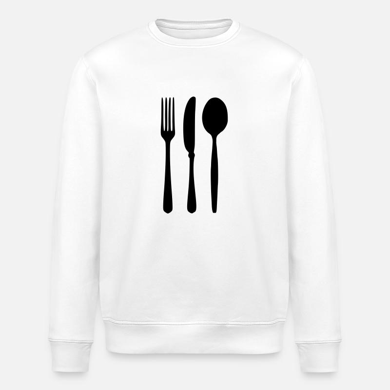 Besteck - Stanley/Stella Unisex Bio-Sweatshirt ROLLER - Weiß