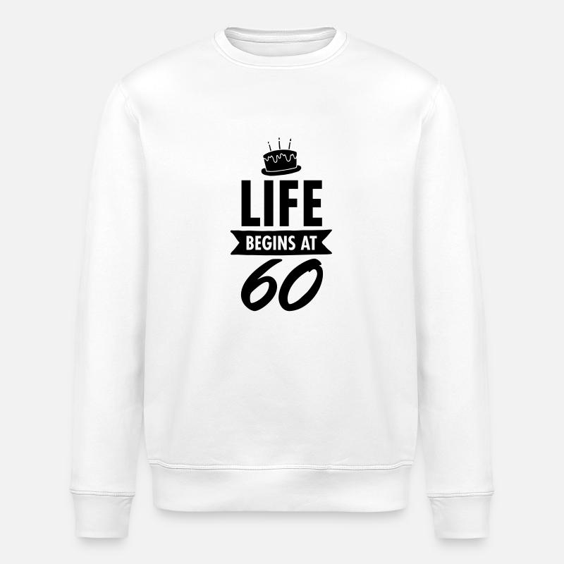 Life Begins At 60 - Sweat bio ROLLER Stanley/Stella Unisexe - blanc