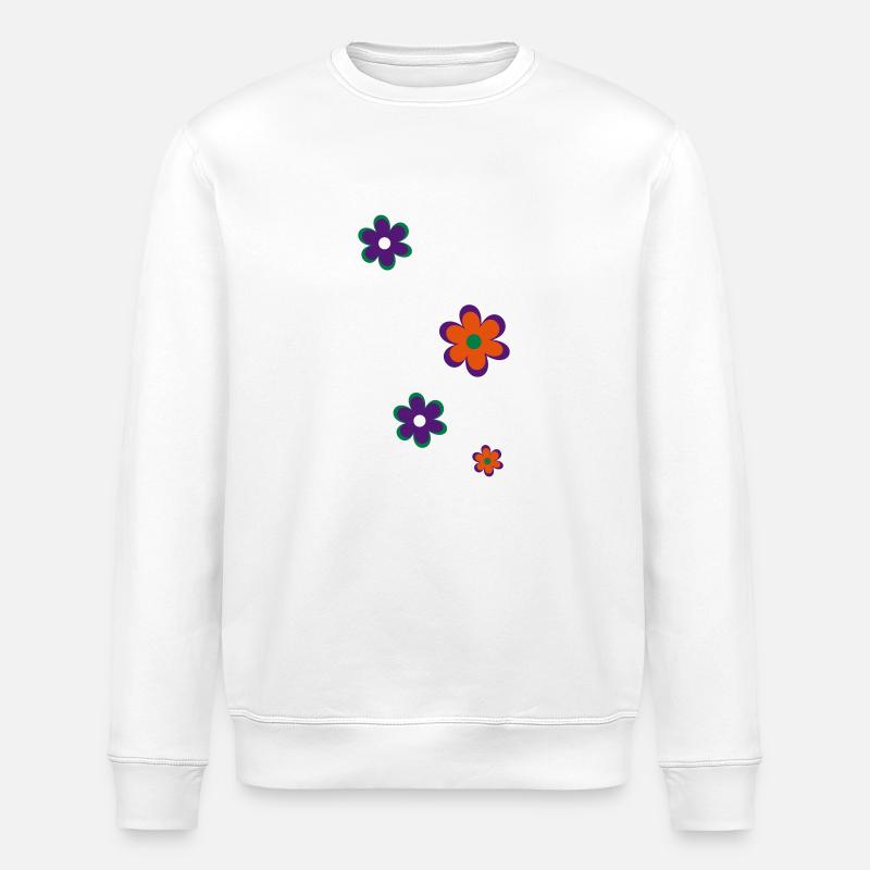 Blumen - Stanley/Stella Unisex Bio-Sweatshirt ROLLER - Weiß