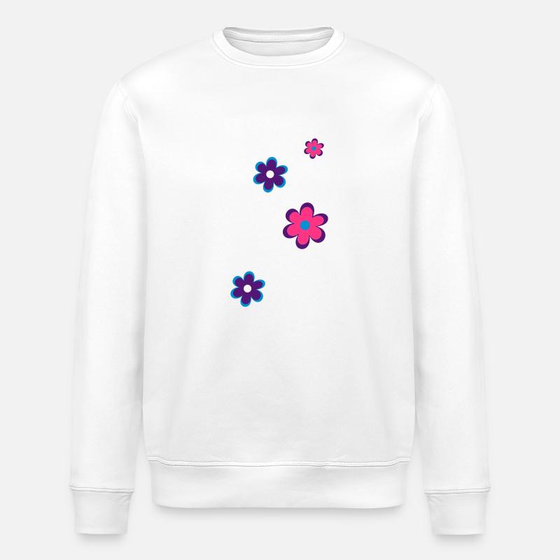 Blumen - Stanley/Stella Unisex Bio-Sweatshirt ROLLER - Weiß