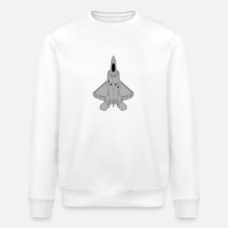 avions de chasse - Sweat bio ROLLER Stanley/Stella Unisexe - blanc