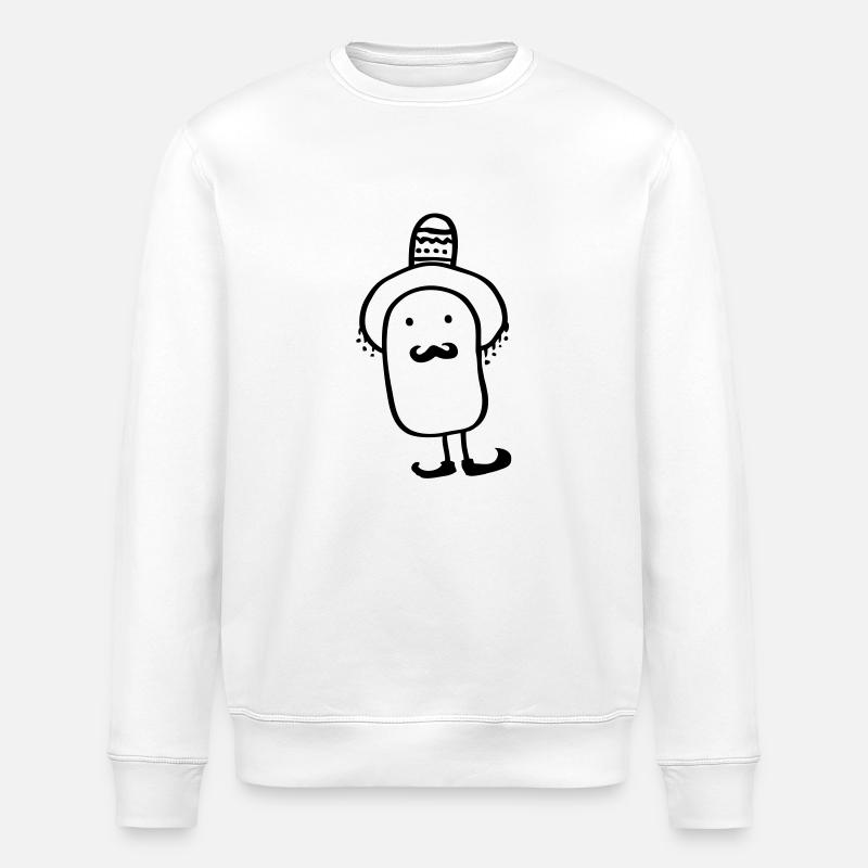 Mexikaner mit Sombrero - Stanley/Stella Unisex Bio-Sweatshirt ROLLER - Weiß