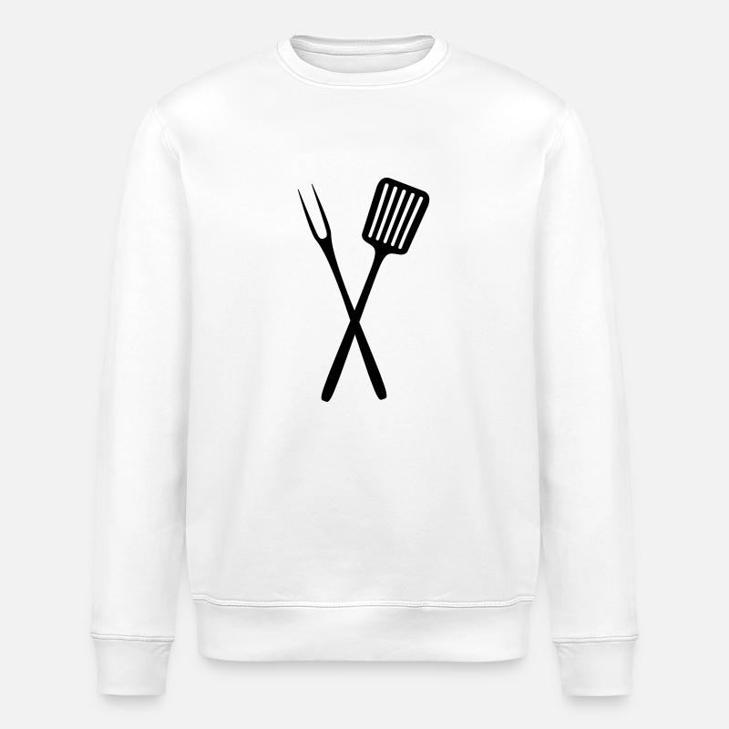 Grillbesteck - Stanley/Stella Unisex Bio-Sweatshirt ROLLER - Weiß