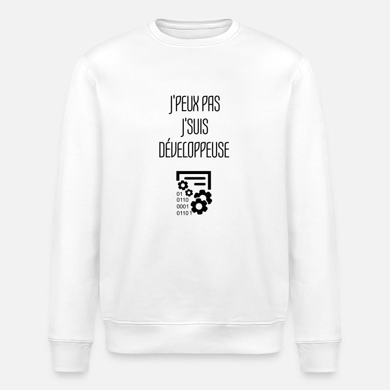 Developer Entwickler Développeur Computer Geek - Stanley/Stella ROLLER Unisex Organic Sweatshirt - white