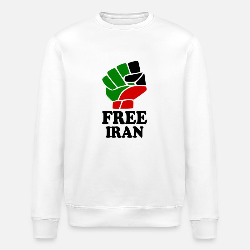 Free iran - Stanley/Stella Unisex Bio-Sweatshirt ROLLER - Weiß