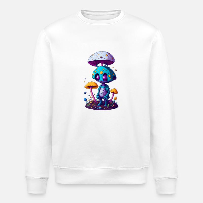 Trippy Alien 01 - Stanley/Stella Unisex Bio-Sweatshirt ROLLER - Weiß