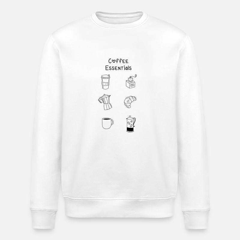 Coffee Essentials - Stanley/Stella Unisex Bio-Sweatshirt ROLLER - Weiß