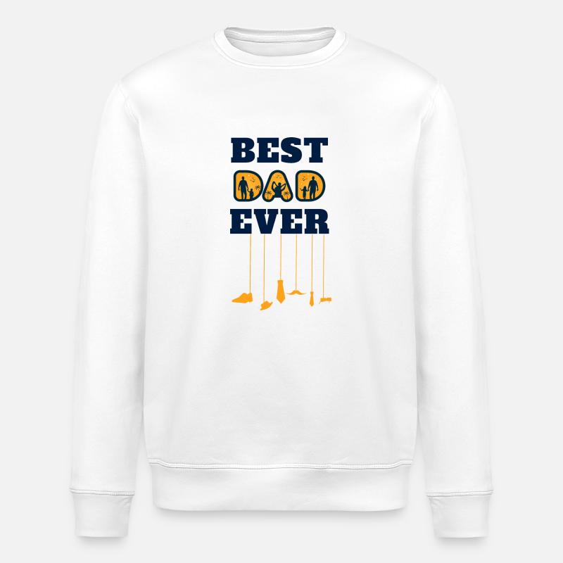 best dad ever - Stanley/Stella Unisex Bio-Sweatshirt ROLLER - Weiß