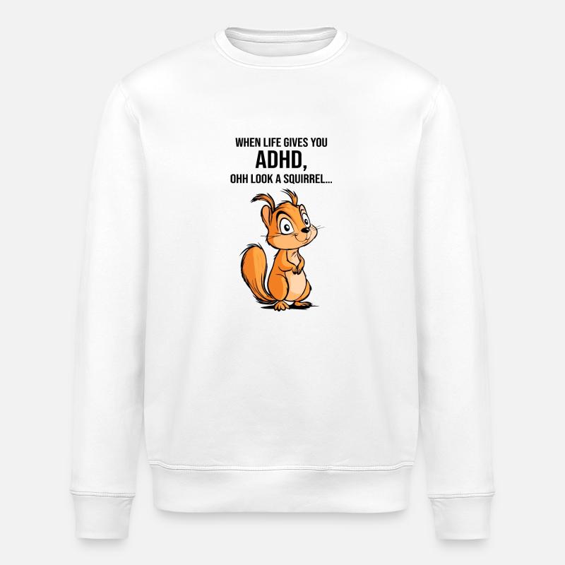 ADHS Eichhörnchen - Stanley/Stella Unisex Bio-Sweatshirt ROLLER - Weiß