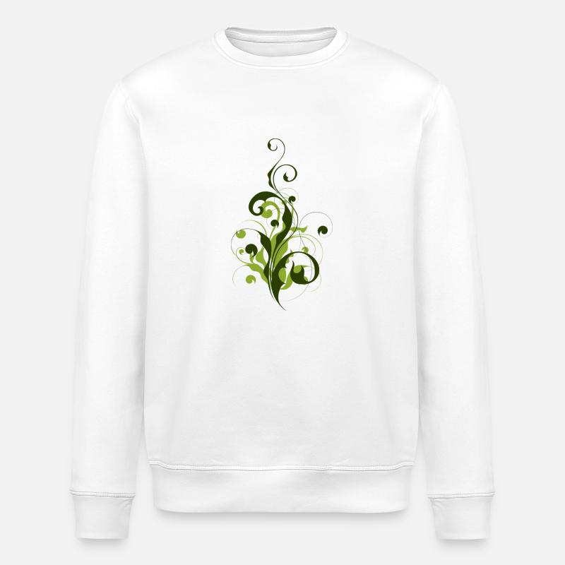 Abstrakte Pflanze - Blume - Flora - Sweat bio ROLLER Stanley/Stella Unisexe - blanc
