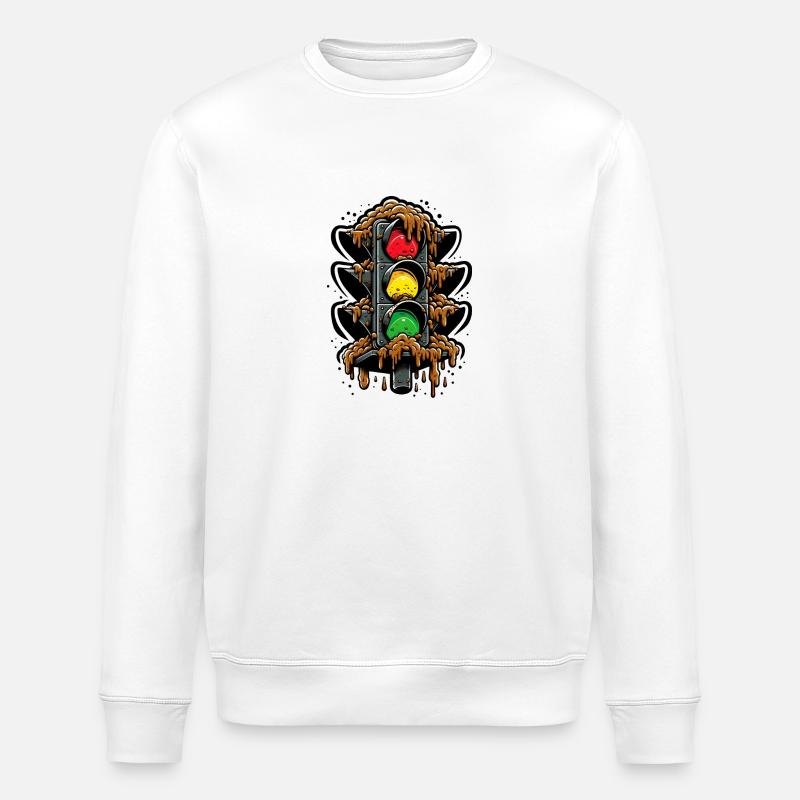 Classic German traffic light - Stanley/Stella ROLLER Unisex Organic Sweatshirt - white