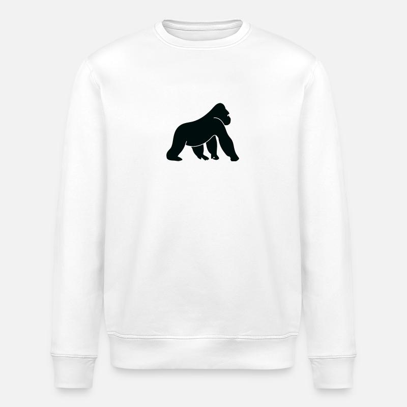 Un Gorille sauvage - Sweat bio ROLLER Stanley/Stella Unisexe - blanc