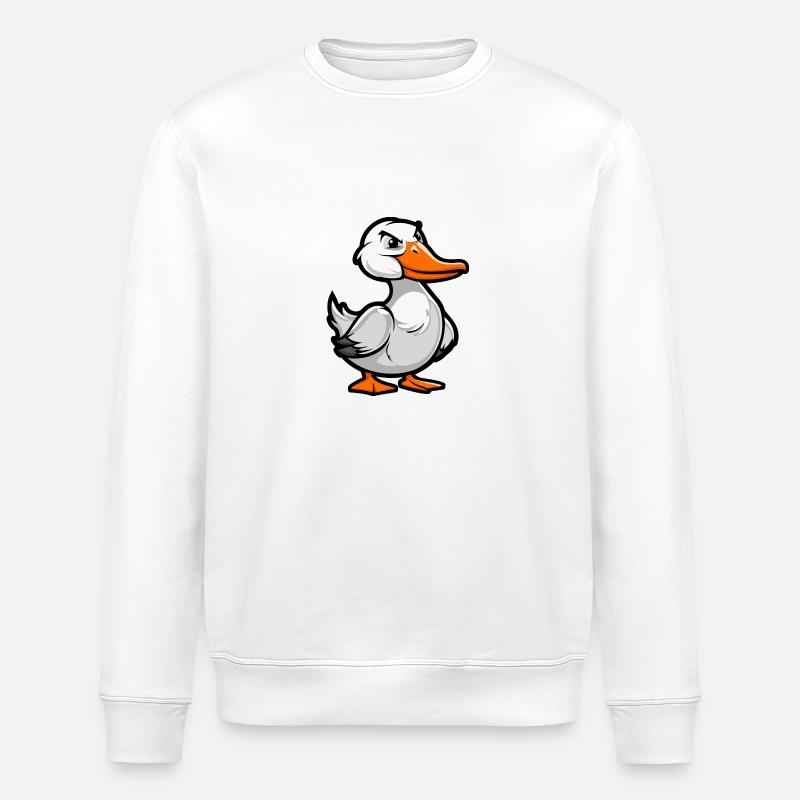 Gans Comic - Stanley/Stella Unisex Bio-Sweatshirt ROLLER - Weiß