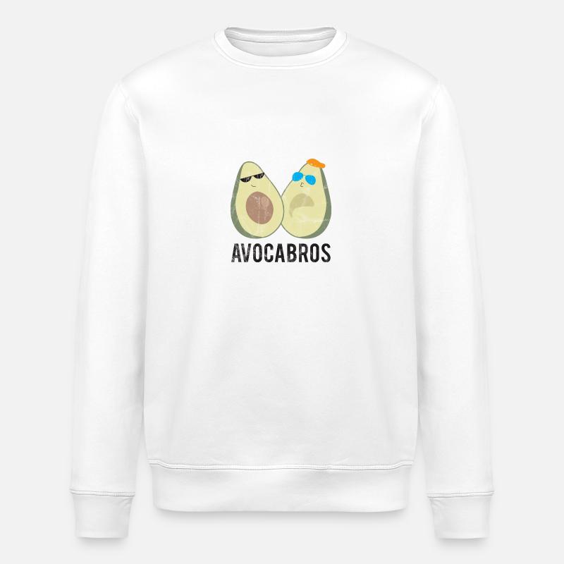 Frucht / Früchte: Avocado - Avocabros - BFF - Stanley/Stella Unisex Bio-Sweatshirt ROLLER - Weiß