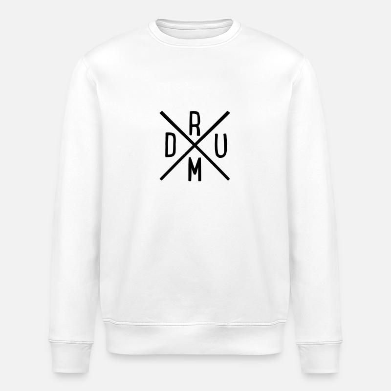 Drums - Stanley/Stella ROLLER Unisex Organic Sweatshirt - white