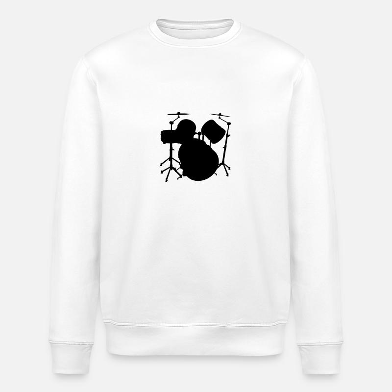 Schlagzeug - Stanley/Stella Unisex Bio-Sweatshirt ROLLER - Weiß