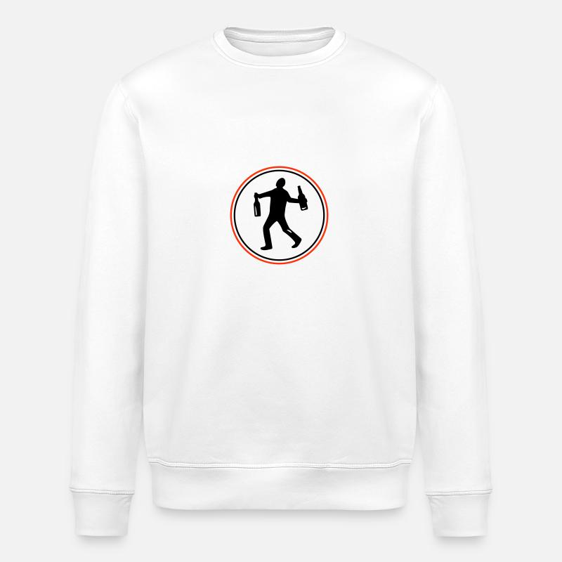 Silhouette Saufen - Stanley/Stella Unisex Bio-Sweatshirt ROLLER - Weiß