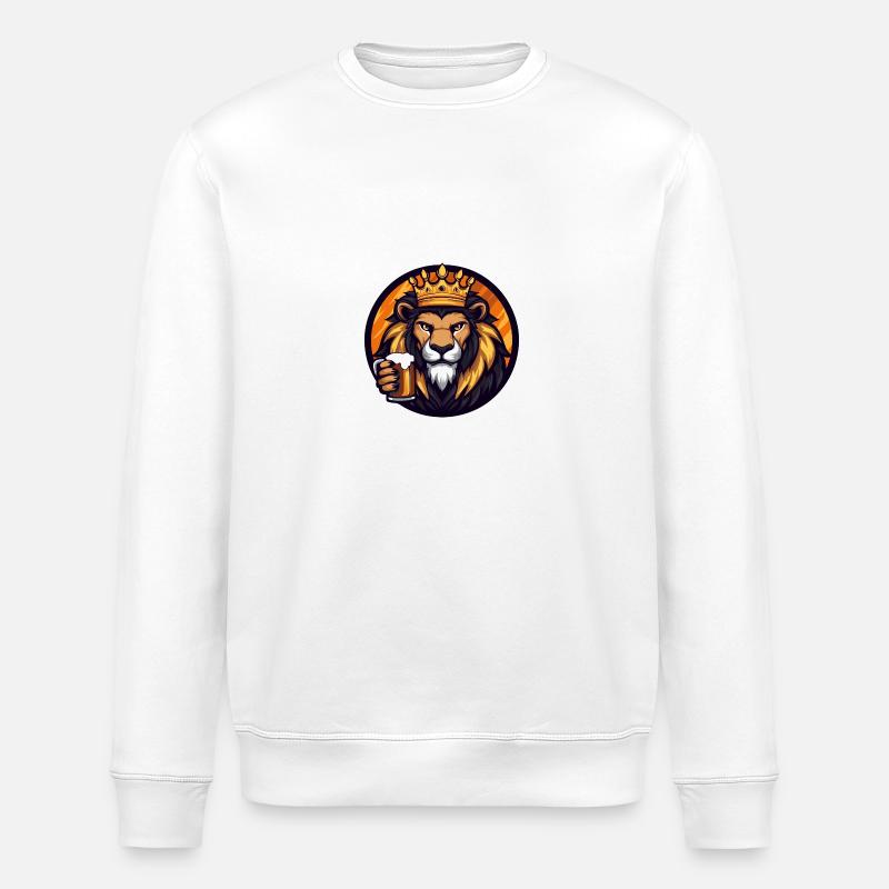 Löwe Bier Comic - Stanley/Stella Unisex Bio-Sweatshirt ROLLER - Weiß