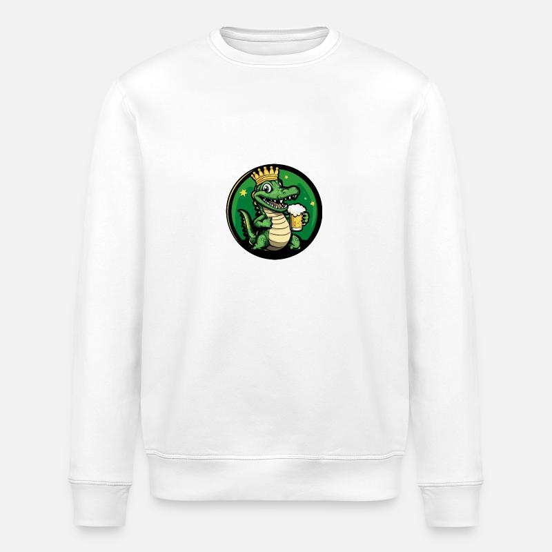 Alligator Bier Comic - Stanley/Stella Unisex Bio-Sweatshirt ROLLER - Weiß