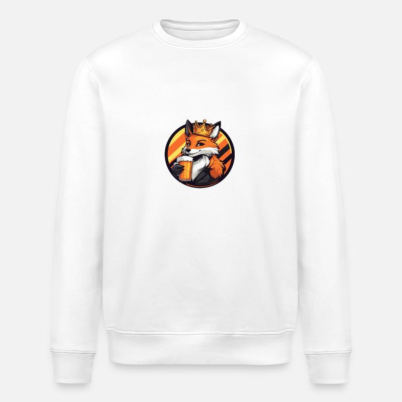 Fuchs Bier Comic - Stanley/Stella Unisex Bio-Sweatshirt ROLLER - Weiß