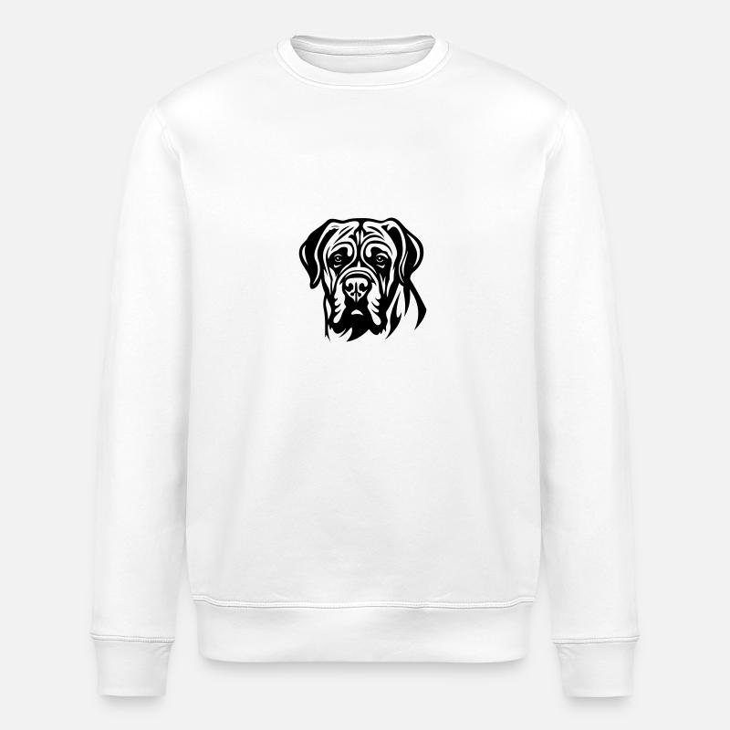 Tête de chien Mastiff - Sweat bio ROLLER Stanley/Stella Unisexe - blanc